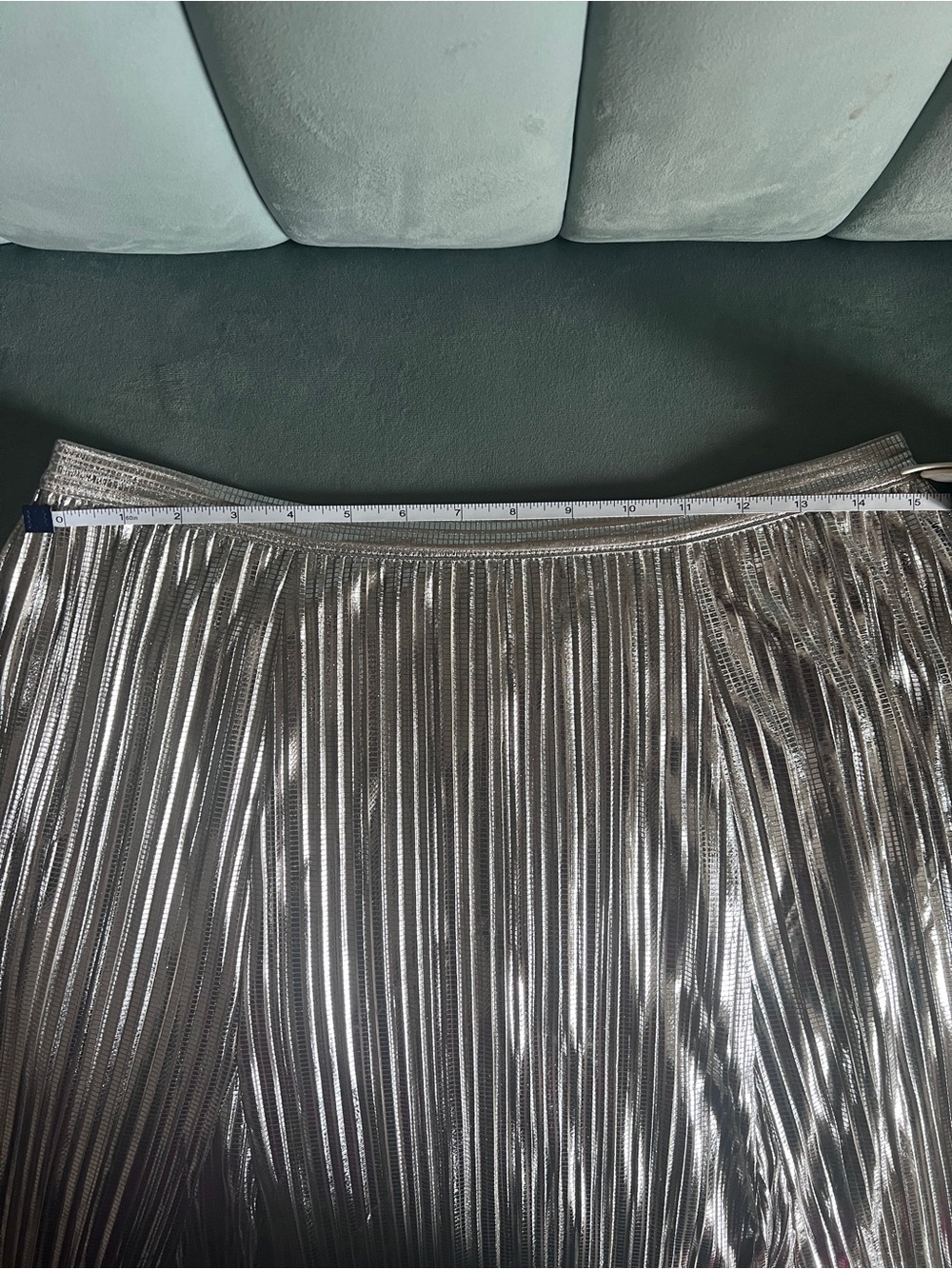 Metallic Pleated Midi Skirt - Picture 5 of 6